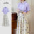 Lovito Conjuntos de Saia Elegantes Primavera/verão de Saia para mulheres LBL26367