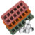 Kit Forma de Gelo Silicone Rígida Flexível Fundo 12 Cubos Retangular Multiuso Lavável