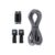 Cadarço Elástico para Tênis Hupi Laces 1 Par, Cor: Cinza Risca Branca | Sem Nó, Ajuste Fácil, Ideal para Corrida