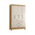 Guarda-Roupa Paraty 111cm 4 Portas 2 Gavetas Freijó/Off White Moval Organização e Estilo