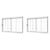 Kit com 2 Janelas de Aço de Correr Lateral 100x120cm 2 Folhas com Grade Quadruculada Vidro Liso