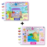 Combo Cute & Comfy Super Special – Kit com 02 Livros de Colorir em Disco