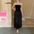 (Trendy) Lovito Vestido Casual Vestido Plissado Liso Para Mulheres L104ED516