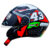 Capacete Fw3 X Open Up 43 Vermelho Verde Com Óculos Tamanhos