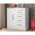 Cômoda de Quarto Montevideu c/ 1 Porta e 4 Gavetas Flex Branco/Branco ou Rosa – Demóbile