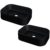 Kit 02 Cubas de Apoio Retangular Para Banheiro Lavabo C01 BR37W Preto Matte Fosca  – Lyam