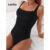Lovito Elegante Simples Básico One-Pieces para Mulheres LBL16819