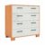 Gaveteiro Cômoda 4 Gavetas Em Mdf W344 Freijó Off White 90 Cm Dalla Costa