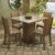 Conjunto Sala De Jantar Mesa Tampo De Vidro 4 Cadeiras Rustic/crema/lírio Bege