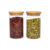 Kit 2 Potes de Vidro Hermético C/ Tampa de Bambu 600ml Oikos