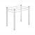 Base Para Mesa De 100×60 Maraba Liso Branco Teixeira Branco
