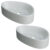 Kit 02 Cubas de Apoio Gota Para Banheiro Lavabo C01 BG43W Cinza Matte Fosca  – Lyam