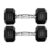 Par Halteres 4kg + 4kg Dumbbell Sextavado Emborrachado Pegada Cromada Gallant (GDb04F3B-Pt)