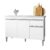 Balcão De Pia Tatiane 120 Cm Branco Brilho – Ajl