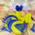 Kit Festa 50 PESSOAS DESCARTAVEIS AZUL E AMARELO GARFO + PRATO + COPO