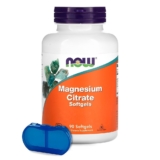 Citrato de Magnésio Now Foods 90 Softgels + Porta Cápsulas