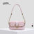 (Lovito Refine) Elegante couro cor axilas S corrente Metal pequena bolsa de ombro para mulher LFAR6076