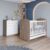 Quarto de Bebê Completo com Berço Mini Cama e Cômoda Faz de Conta Espresso Móveis Rustic/Branco