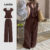 Lovito Conjunto Casual Blusas Calças Laço Nas Costas Modelagem Solta Mulheres Ideal Para a Primavera/verão L143ED854