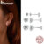 Bamoer 925 Sterling Sliver Stud Brincos De Fita Moissanita Cintilante Jóias Presentes Para Mulheres MSE065
