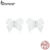 Bamoer 925 Sterling Sliver Stud Brincos Arco Joias Presentes Para Mulheres