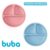 Pratinho de Silicone com Ventosa e Divisórias para Papinha do Bebê Buba