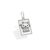 Pingente plaquinha gato patinha – Prata 925