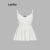 (Trendy) Lovito Regata Casual Com Gola Lisa E Babados Para Mulheres L105MD627