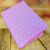 10~50 TOALHAS P/ MESA FESTA POA ROSA/BRANCO BOPP PEROLA 78×78 INOVE