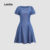 (Trendy) Lovito Vestido Casual Liso Com Zíper Para Mulheres L131LD1376