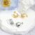 Brinco Delicado Elegante Antialérgico Curvo Folheado a Ouro 18k Zircônia Cravejada Luxo