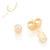 Brinco Rommanel Segundo Furo Cristal Folheado A Ouro 523172