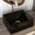 Cuba de Apoio Retangular Para Banheiro Lavabo C01 RT30W Preto – Lyam
