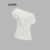 (Trendy) Lovito Camiseta Casual Lisa De Ombro Frio Para Mulheres L104ED494