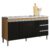 Balcão de Cozinha Com Pia Inox 150cm 3 Gavetas Andréia Amêndoa/Preto – AJL Móveis