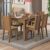 Conjunto Sala de Jantar Madesa Maris Mesa Tampo de Madeira com 6 Cadeiras – Rustic/Bege Marrom