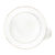 Jogo De Pratos Fundo 20,5cm Porcelana Kit 4 Peças Luxo Borda Dourada Majesty Gold