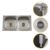 Pia Cuba Dupla  78×43 de Aço  Inox 201 com Escorredor Dosador e Válvulas para Cozinha Moderna