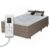 Cama Box Casal + Colchão Com Massageador Espuma D33 Função Ortopédica 138x188cm cor Bege