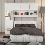 Guarda Roupa Modulado Paris 5 Portas Com Espelho E 2 Gavetas Branco