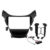 Kit Moldura Painel 9 Pol Elantra 2012 2013 2014 2 Din Preto Chicote Som Plug Antena