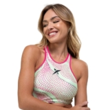 Top Drop Shot Greta – Verde e Rosa