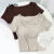 Lovito Camiseta Casual Lisa Básica Para Mulheres LNE24089 (Multicolorido)