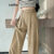 (Trendy) Lovito Calça Casual Com Botão Liso E Zíper Para Mulheres LNE51064