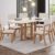 Conjunto Sala Jantar Canto Reto com Vidro 6 Cadeira Kelly Espresso Móveis Nature/Off White