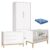 Quarto De Bebê Classic 2 Portas Com Colchão Branco Pés Madeira Natural – Reller