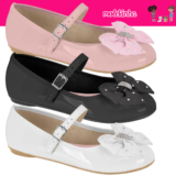 Sapatilha Feminina Molekinha Infantil Bailarina Laço Fashion Conforto