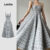 Lovito Estrutura de Vestido Elegante Linha Suave Ao Toque Vestido Cinza Primavera/Verão L137LD094