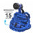 Mangueira Expansiva 15M – AZUL Extensível e retrátil 2 Conectores Esguicho multi jato