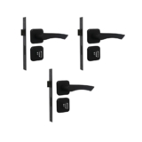 Kit 3 Fechadura Genebra Banheiro Preto Fosco 4cm MGM